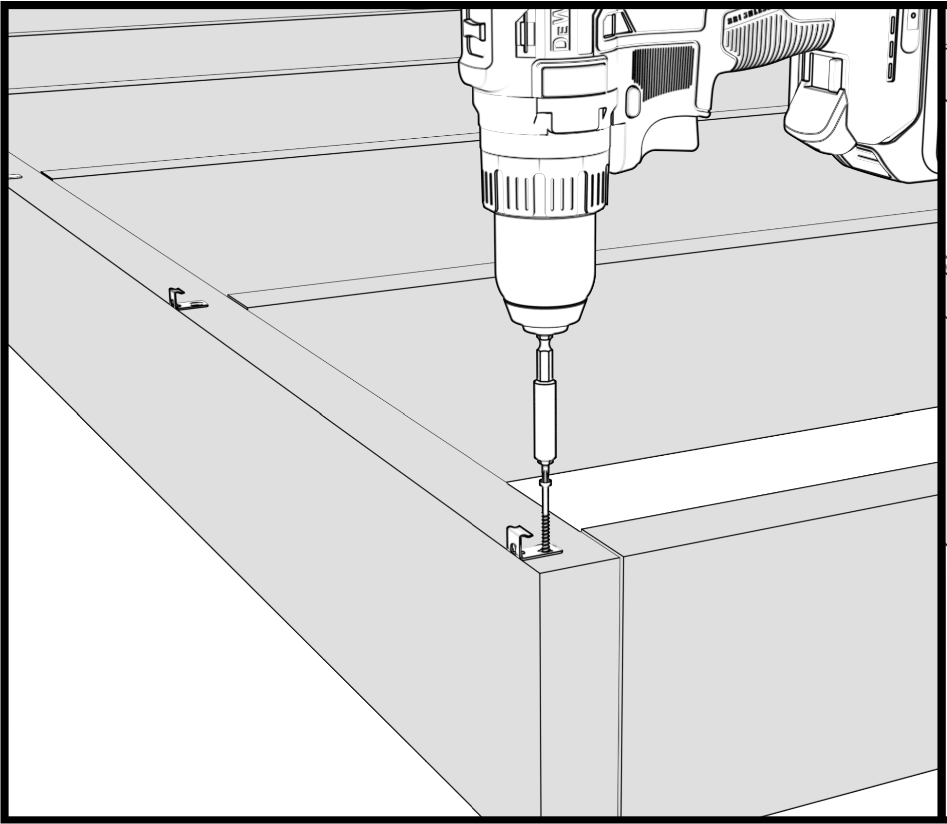 installation of starter clip step 1