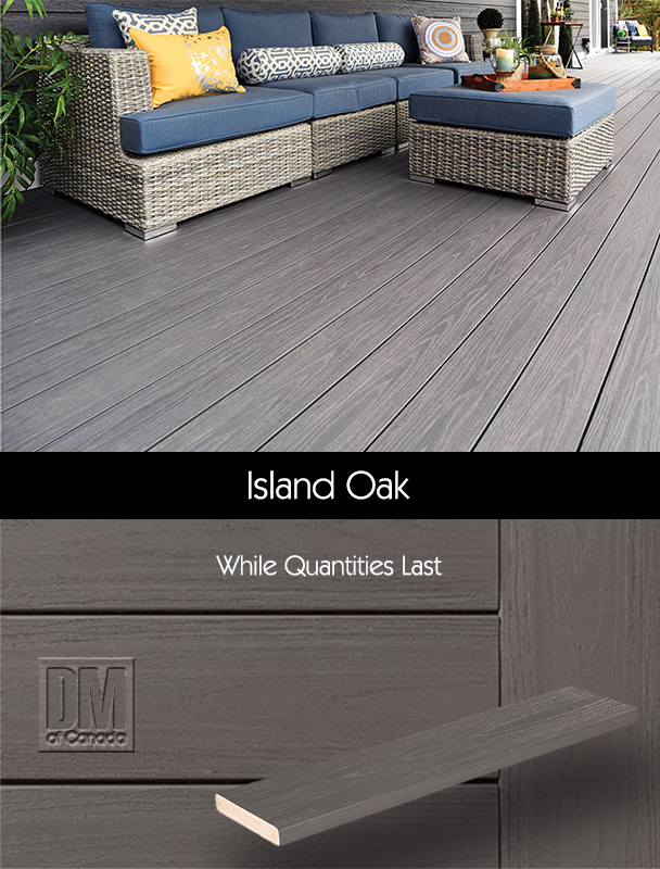 TimberTech Azek Arbor collection deck boards, Island Oak