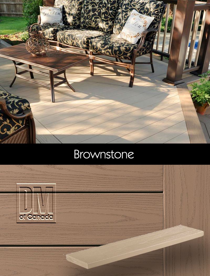 TimberTech Azek Arbor collection deck boards, Brownstone