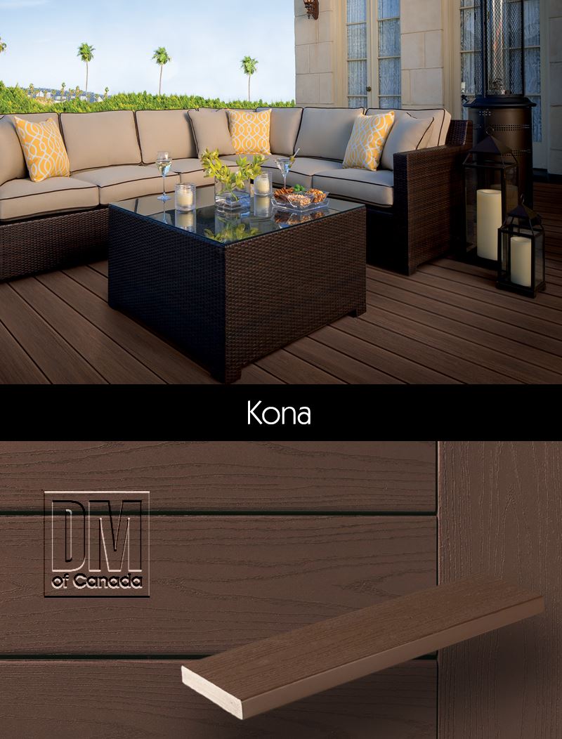 TimberTech Azek Harvest collection deck boards, Kona