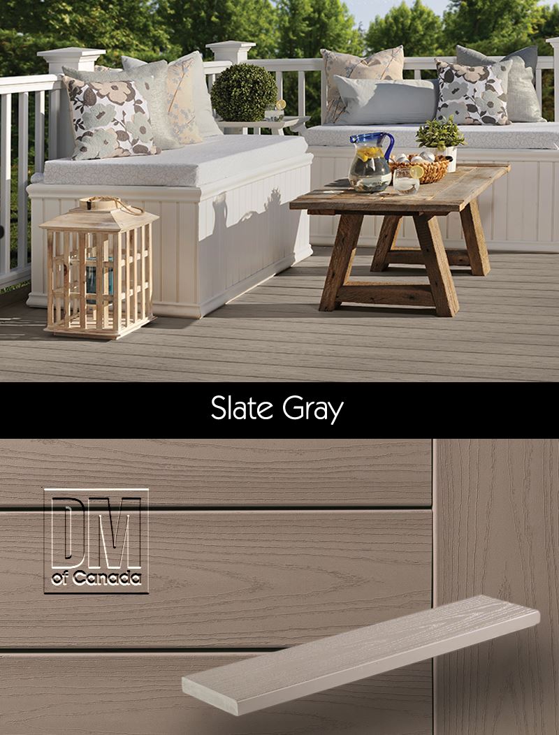 TimberTech Azek Harvest collection deck boards, Slate Gray