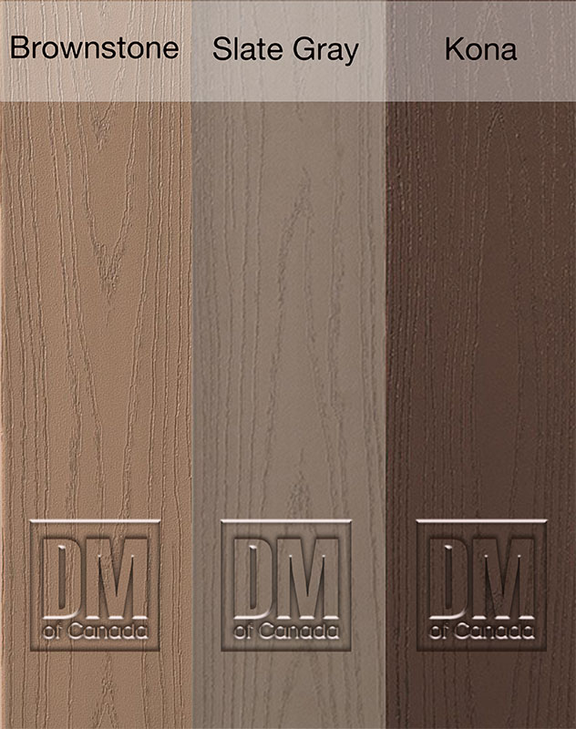 TimberTech AZEK PVC Decking. Image example colour Dark Hickory