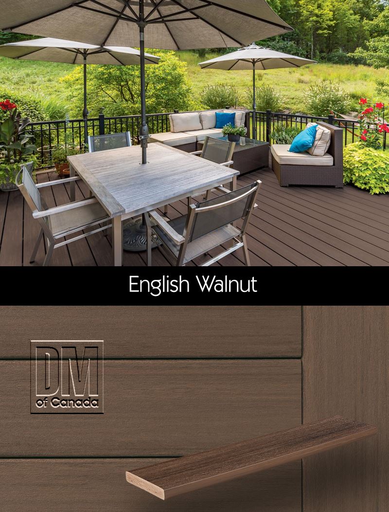 TimberTech Azek Vintage collection deck boards, English Walnut