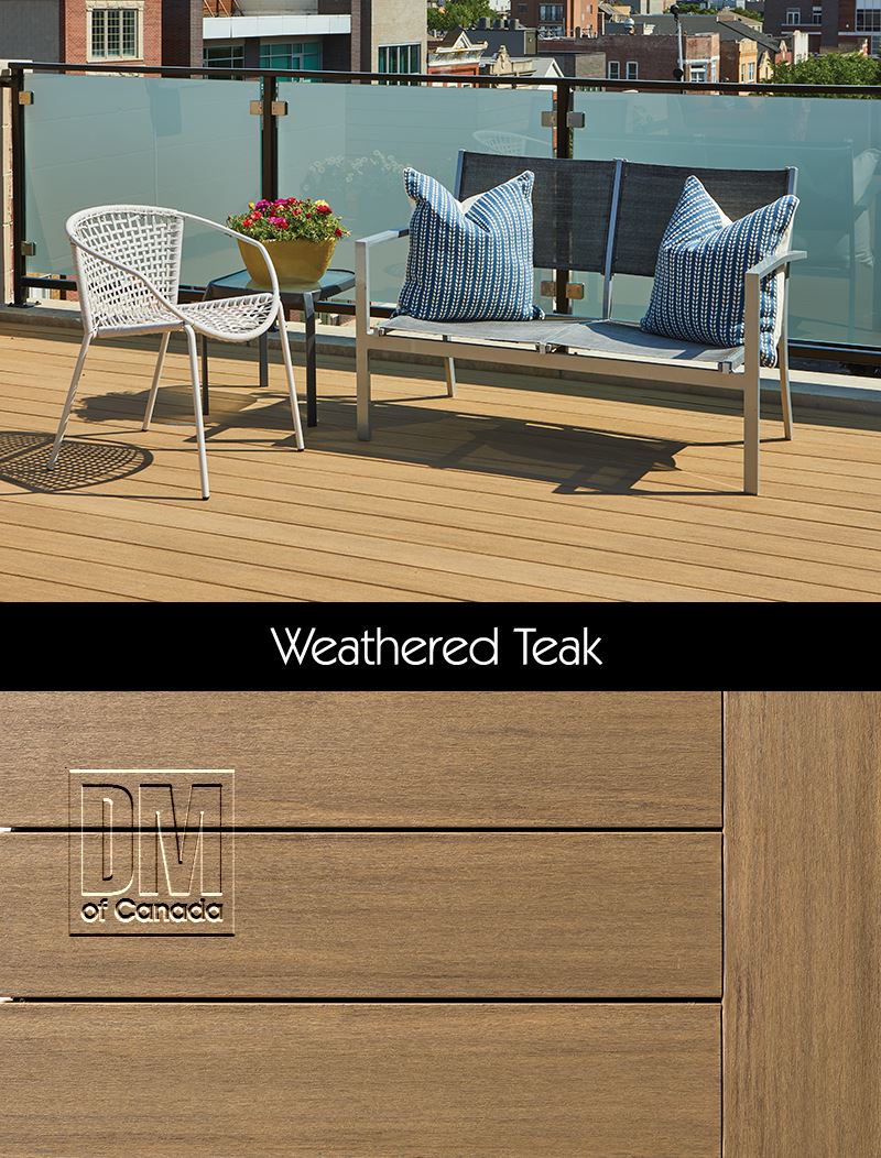 TimberTech Azek Vintage collection deck boards, Weathered Teak