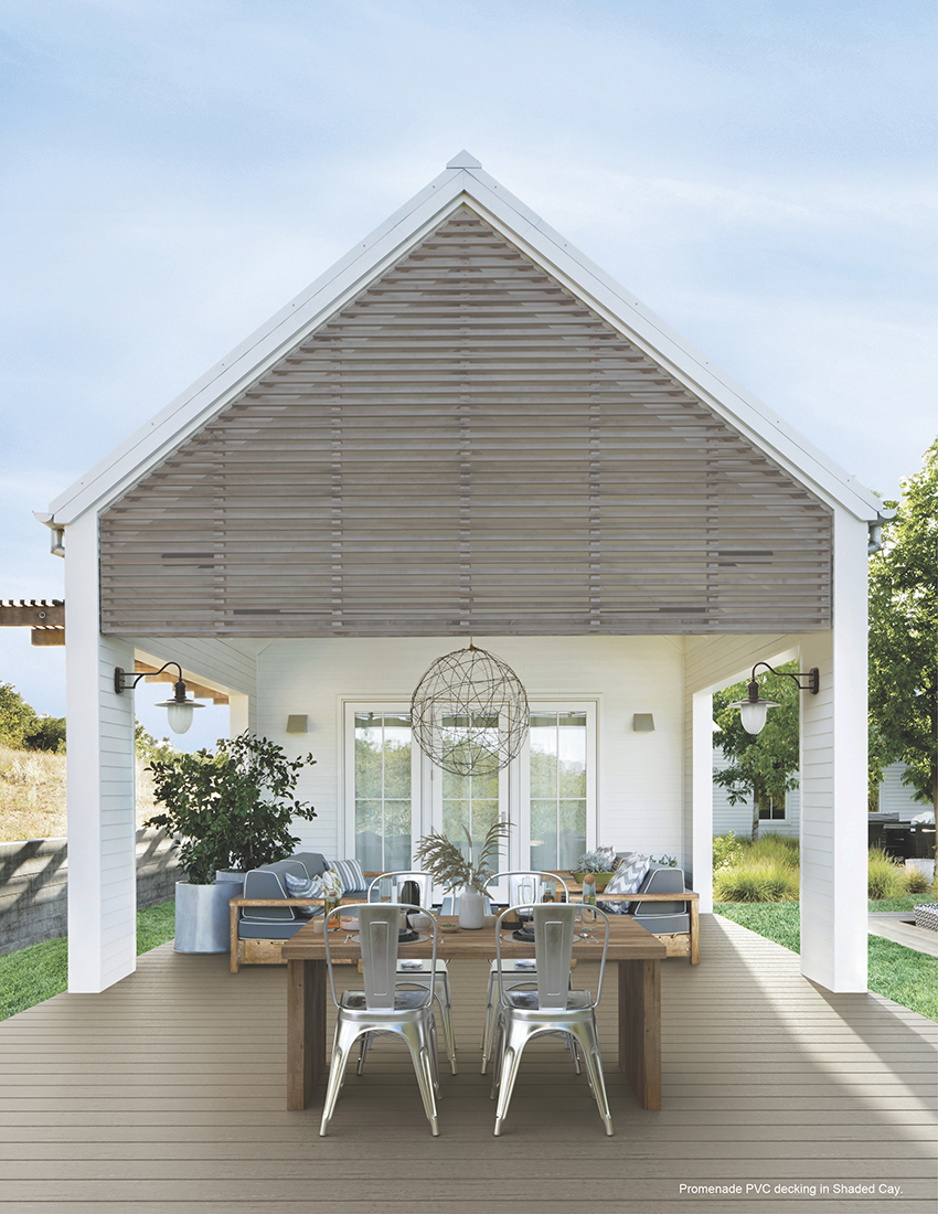 Fiberon Promenade Decking, example deck image  is Shaded Cay