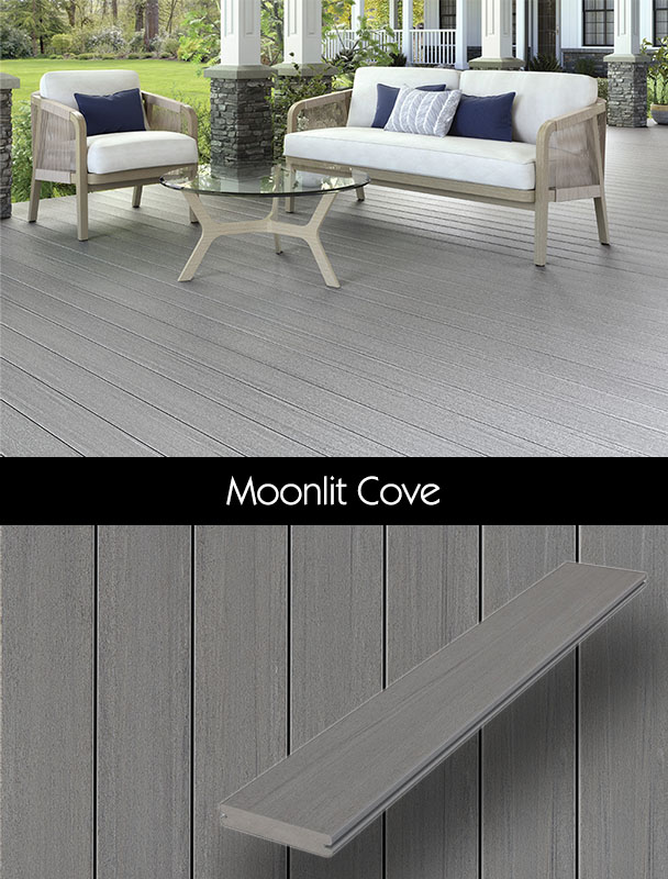 New to Canada for 2020; Fiberon PVC Promenade collection, Moonlit Cove
