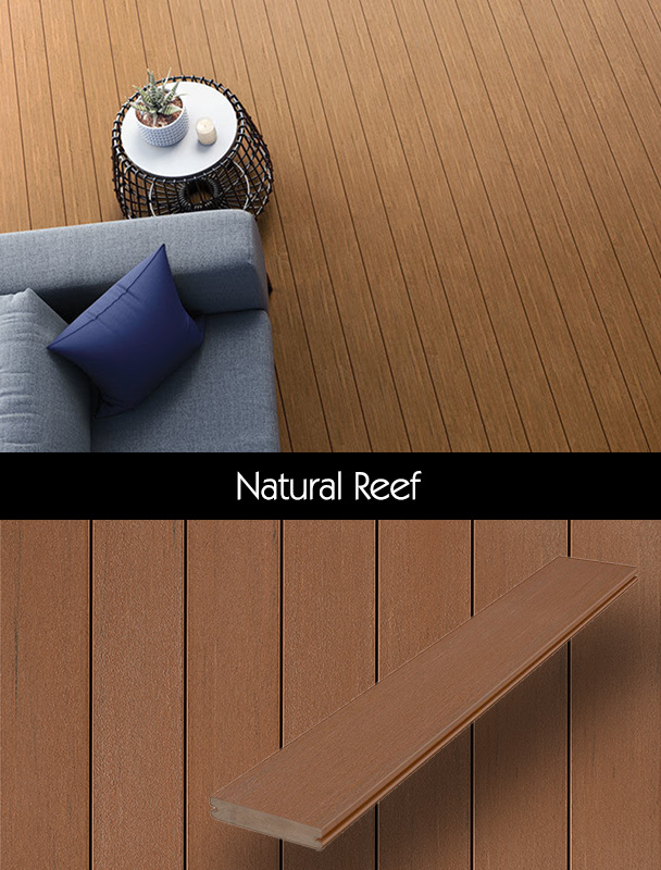 New to Canada for 2020; Fiberon PVC Promenade collection, Natural Reef