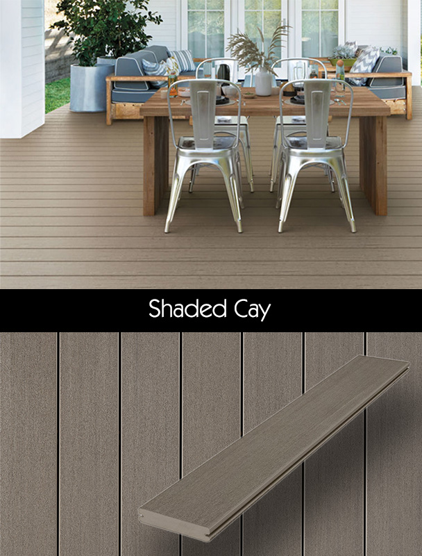 New to Canada for 2020; Fiberon PVC Promenade collection, Shaded Cay