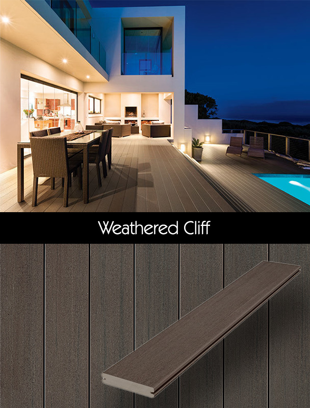 New to Canada for 2020; Fiberon PVC Promenade collection, Weathered Cliff