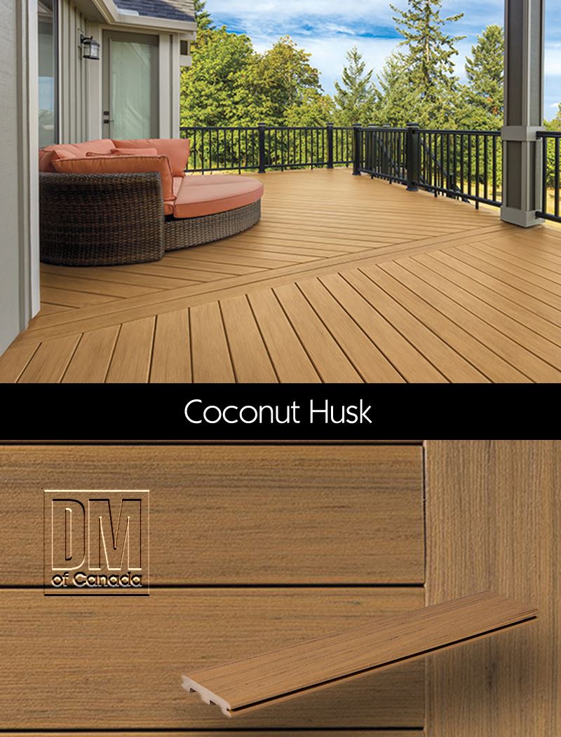 TimberTech Edge Prime Plus collection deck boards, coconut husk