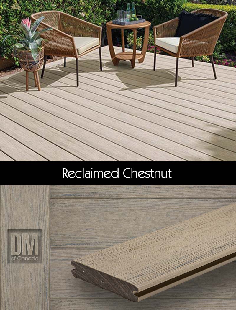 Reserve collection deck boards, Reclaimed Chestnut