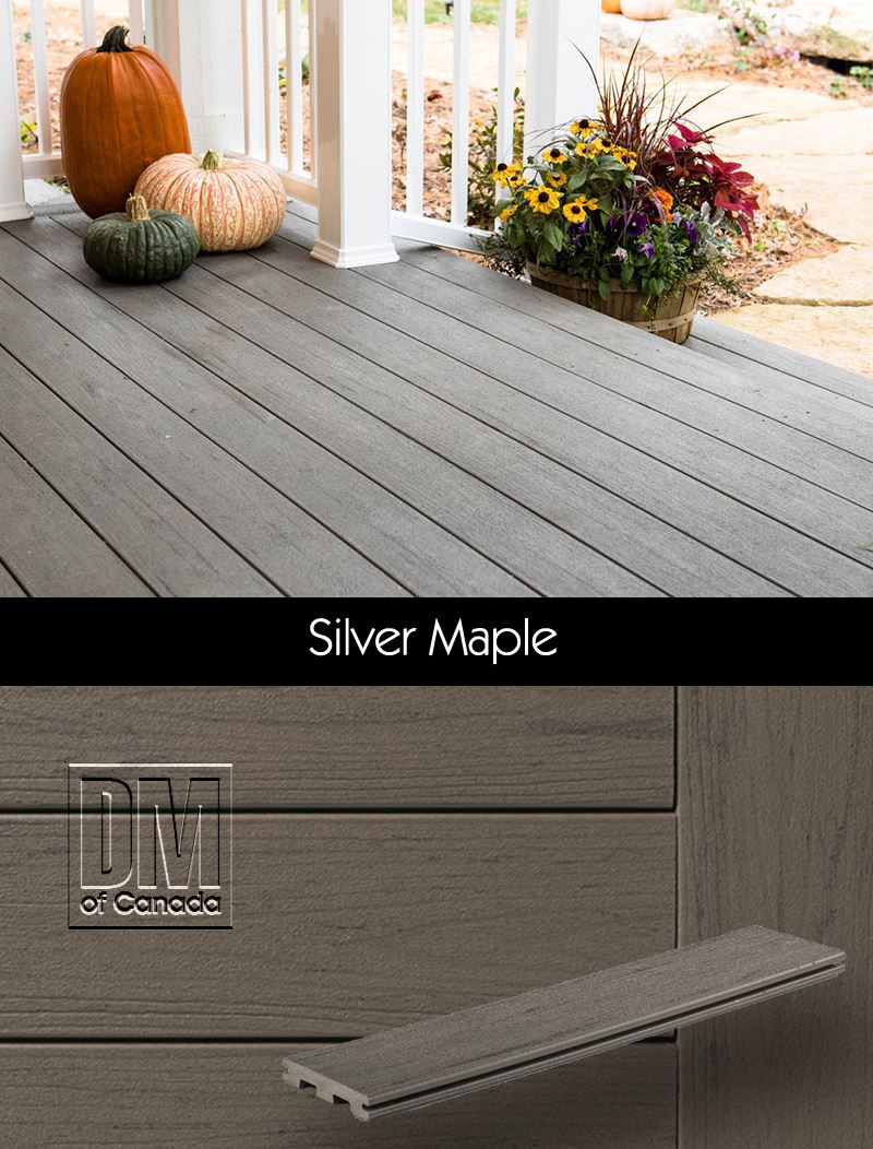 TimberTech Pro Terrain collection deck boards, - Silver Maple