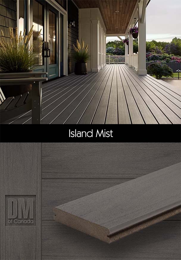 Trex Transcend Lineage Island Mist Deck example and board colour