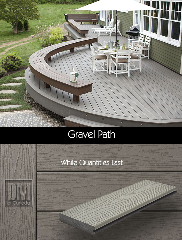 Trex Transcend decking, gravel-path