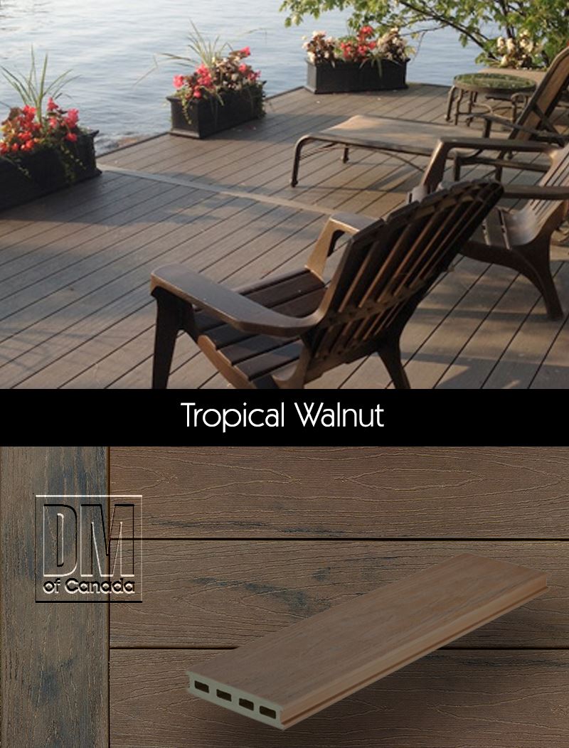 TruNorth solid decking colour, Tropical Walnut
