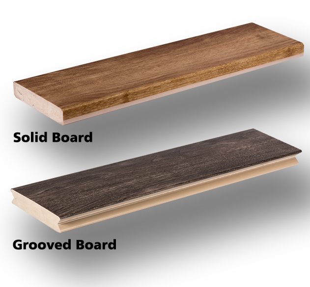 Zuri- square and grooved boards